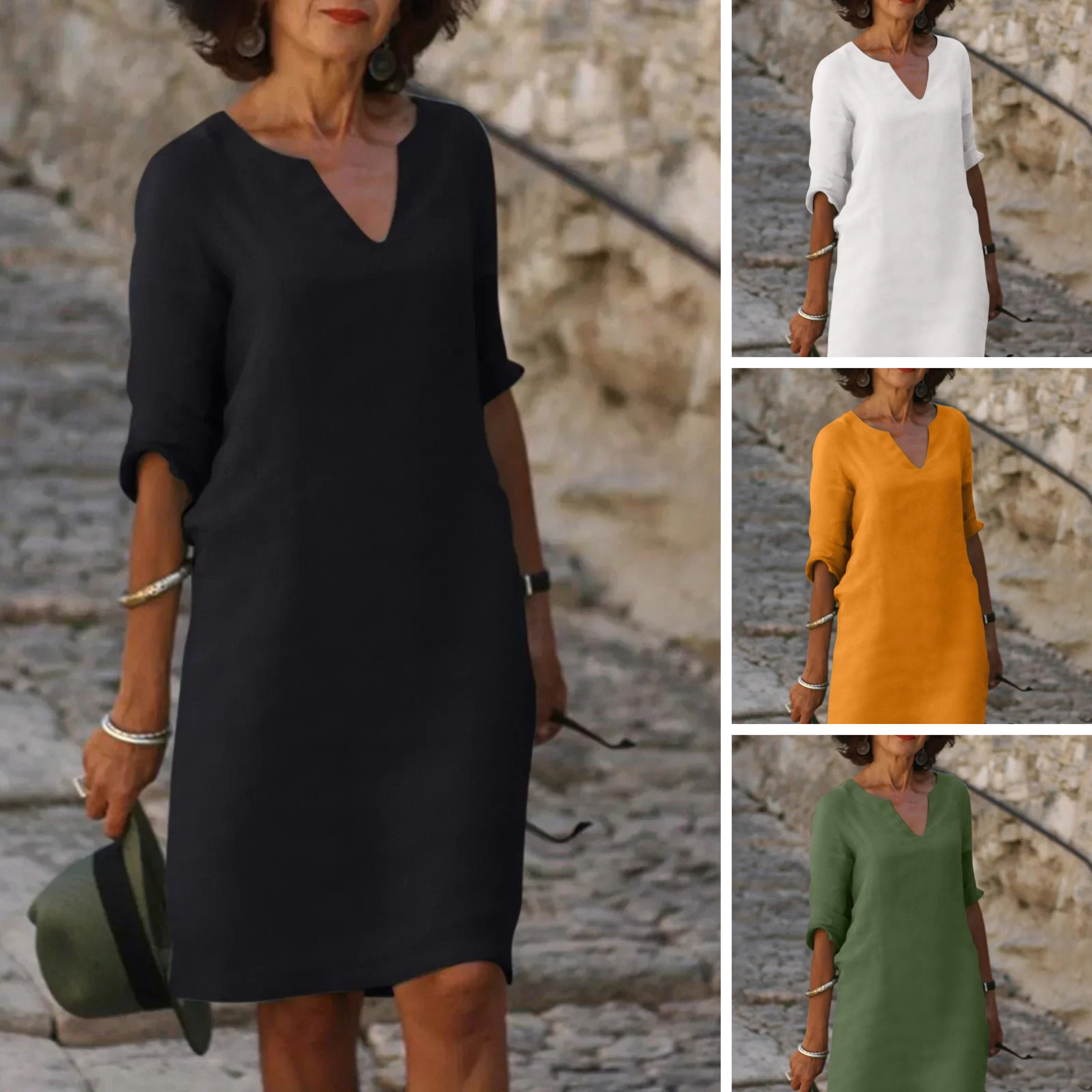 Helena | Elegant V-neck Dress