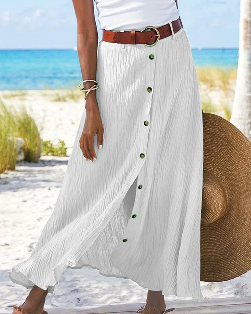 Marina | Breezy Button-Front Skirt