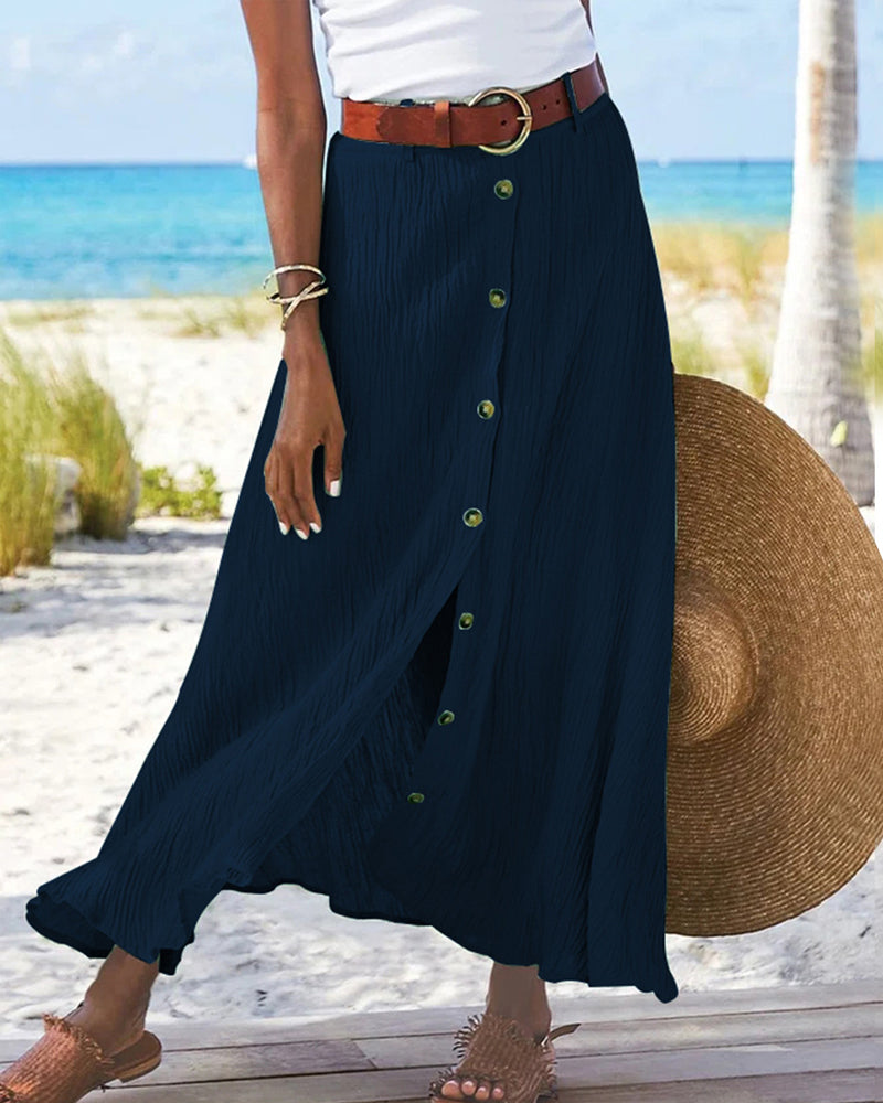 Marina | Breezy Button-Front Skirt