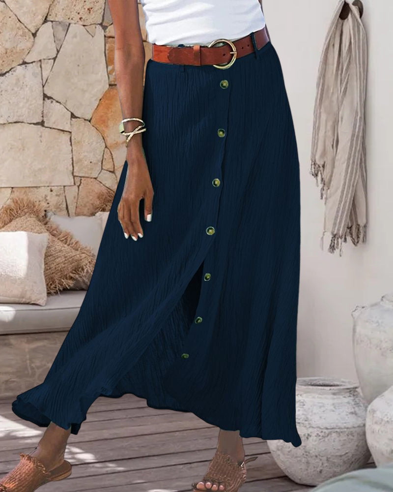 Marina | Breezy Button-Front Skirt