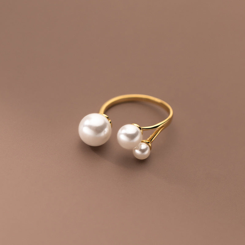 Willow | Adjustable Triple Freshwater Pearl Ring