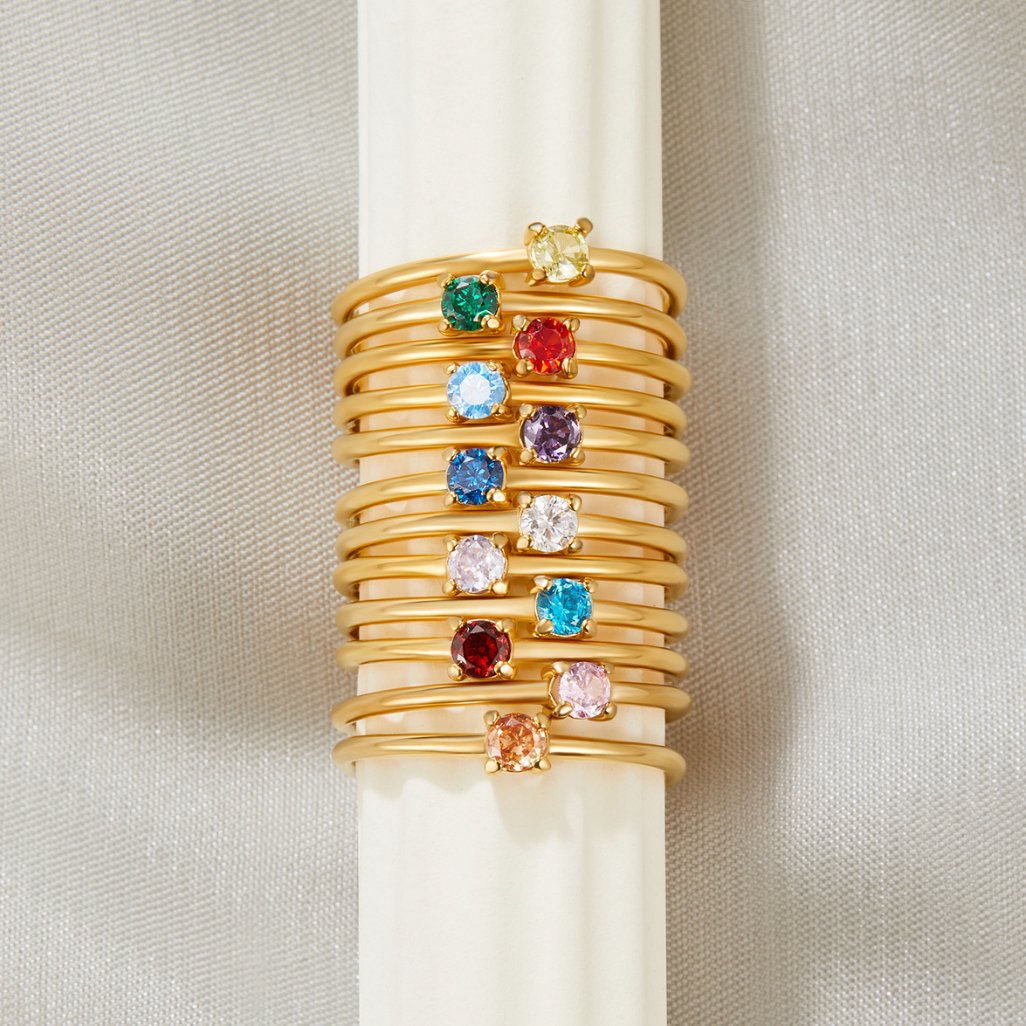 Marigold | Birthstone gold rings