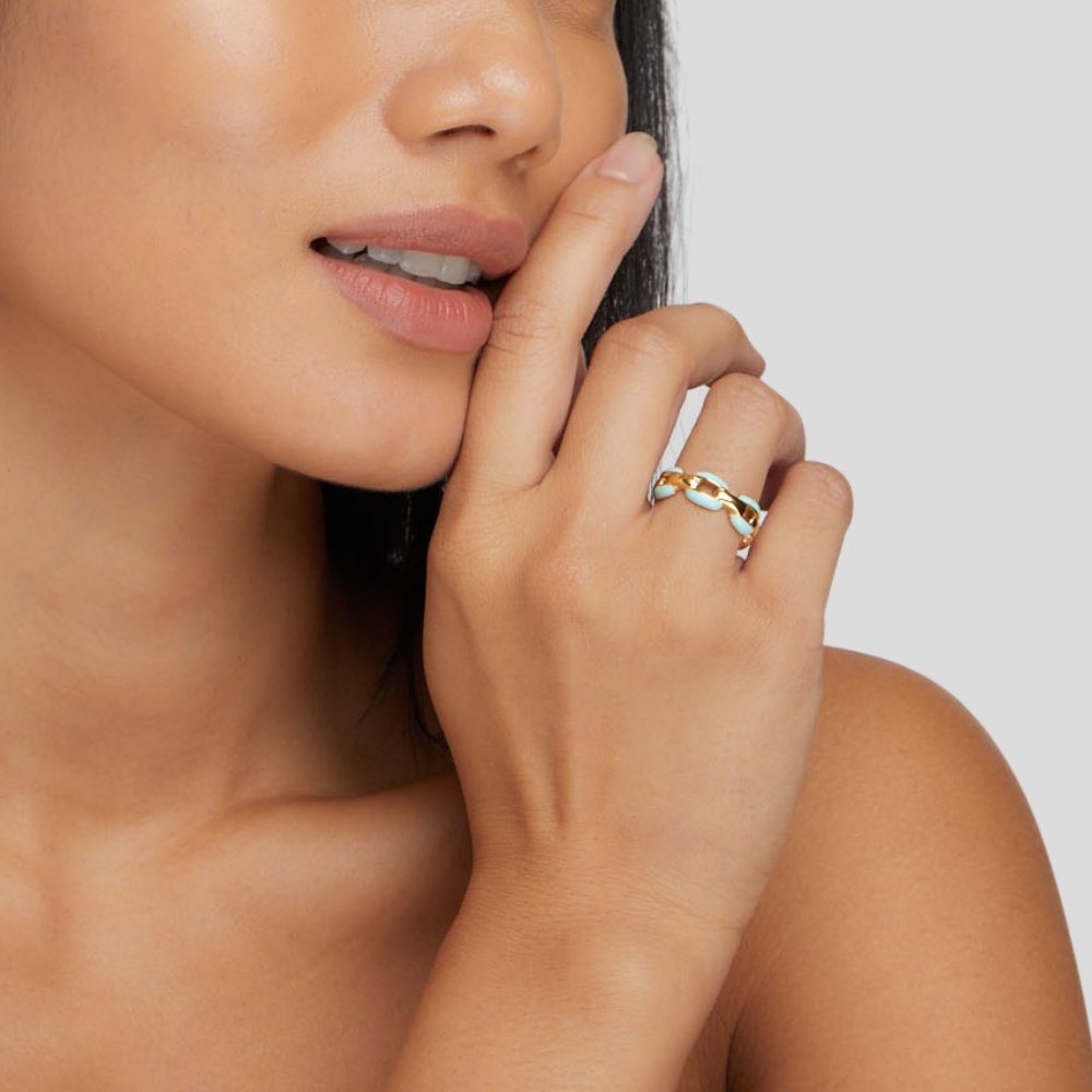 Emilia | Blue Reya Chain Ring