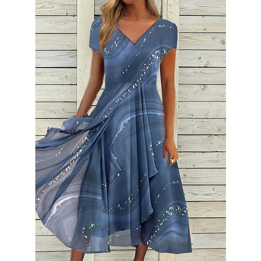 Naomi | V-Neck Midi Jurk