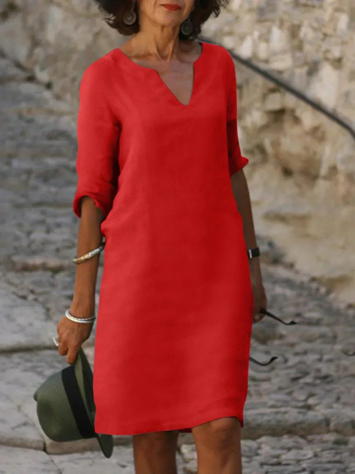 Helena | Elegant V-neck Dress