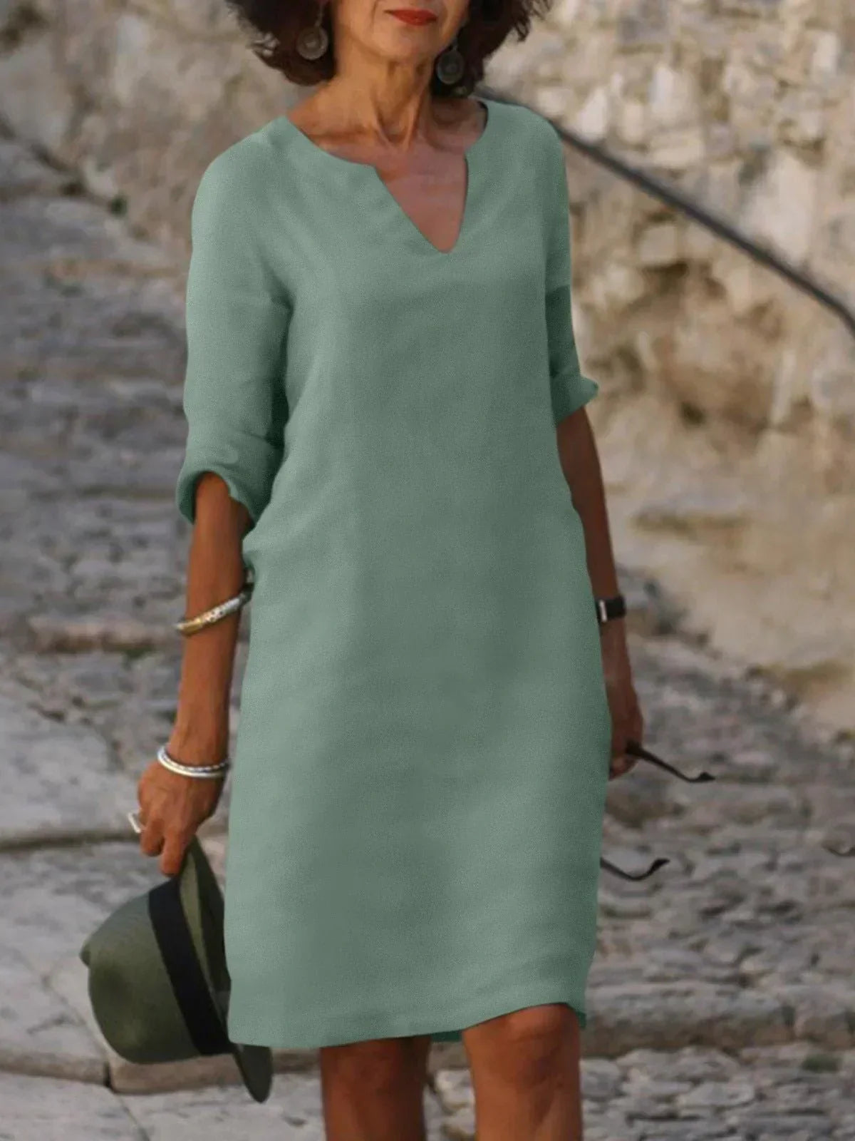 Helena | Elegant V-neck Dress