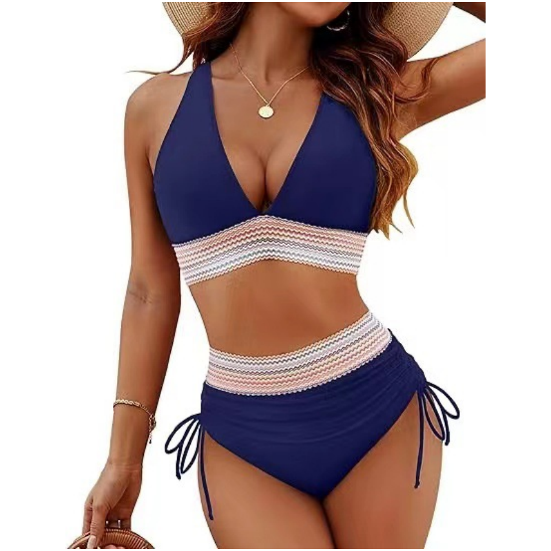 Halter Bikini Set | Retro Waistband