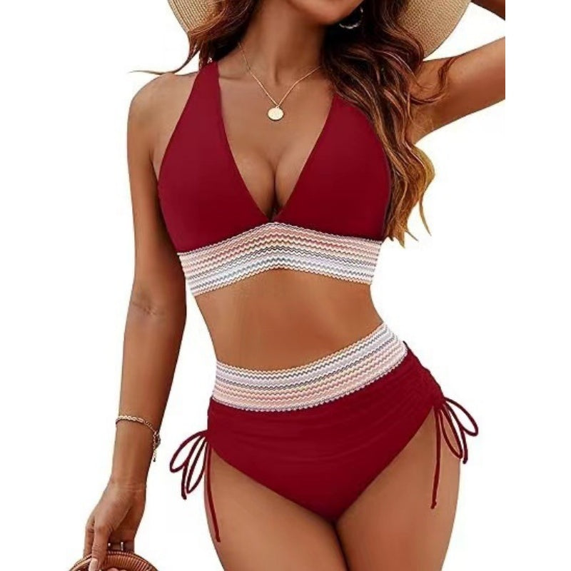 Halter Bikini Set | Retro Waistband