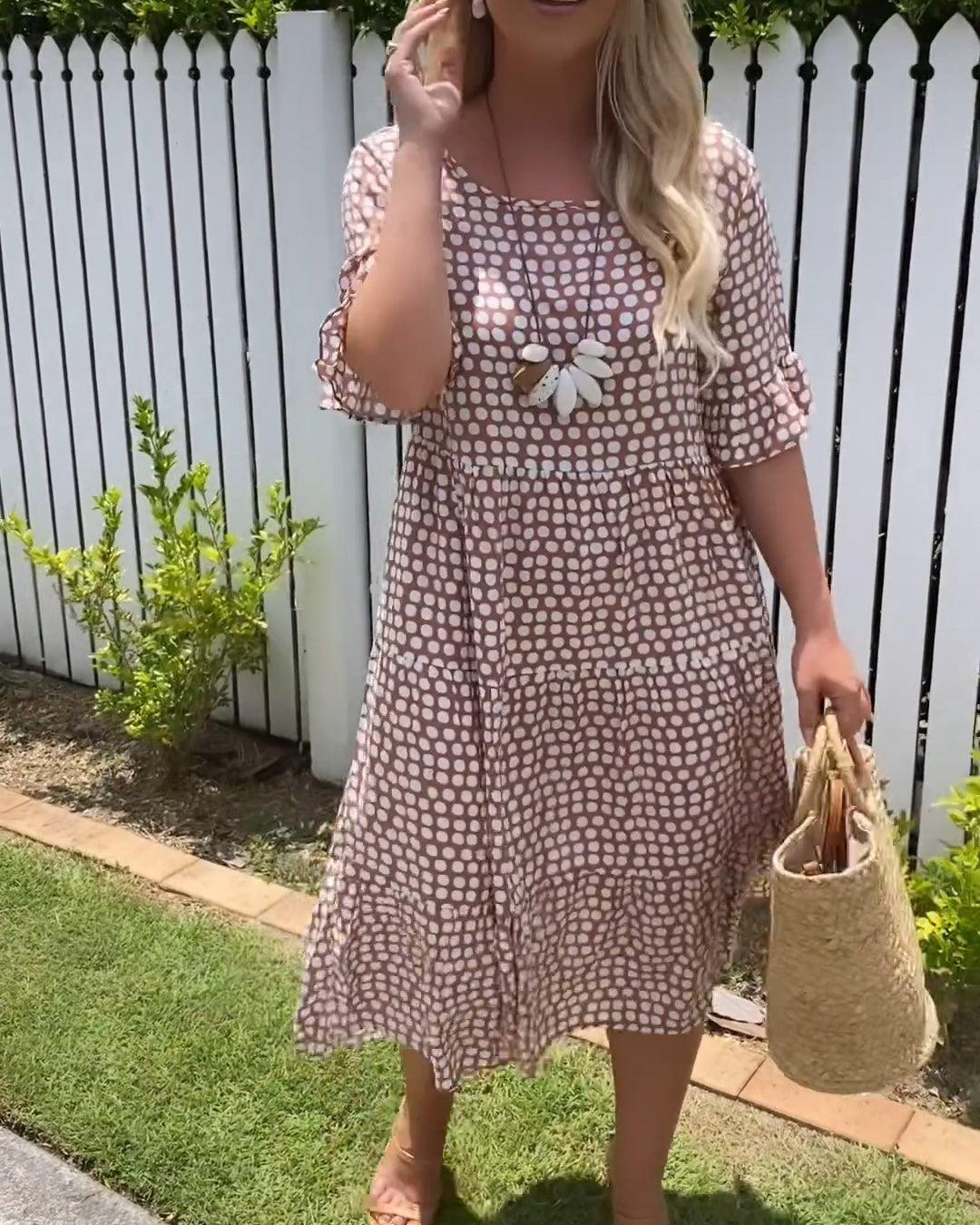 Aliza | Sable Short-Sleeve Midi Dress