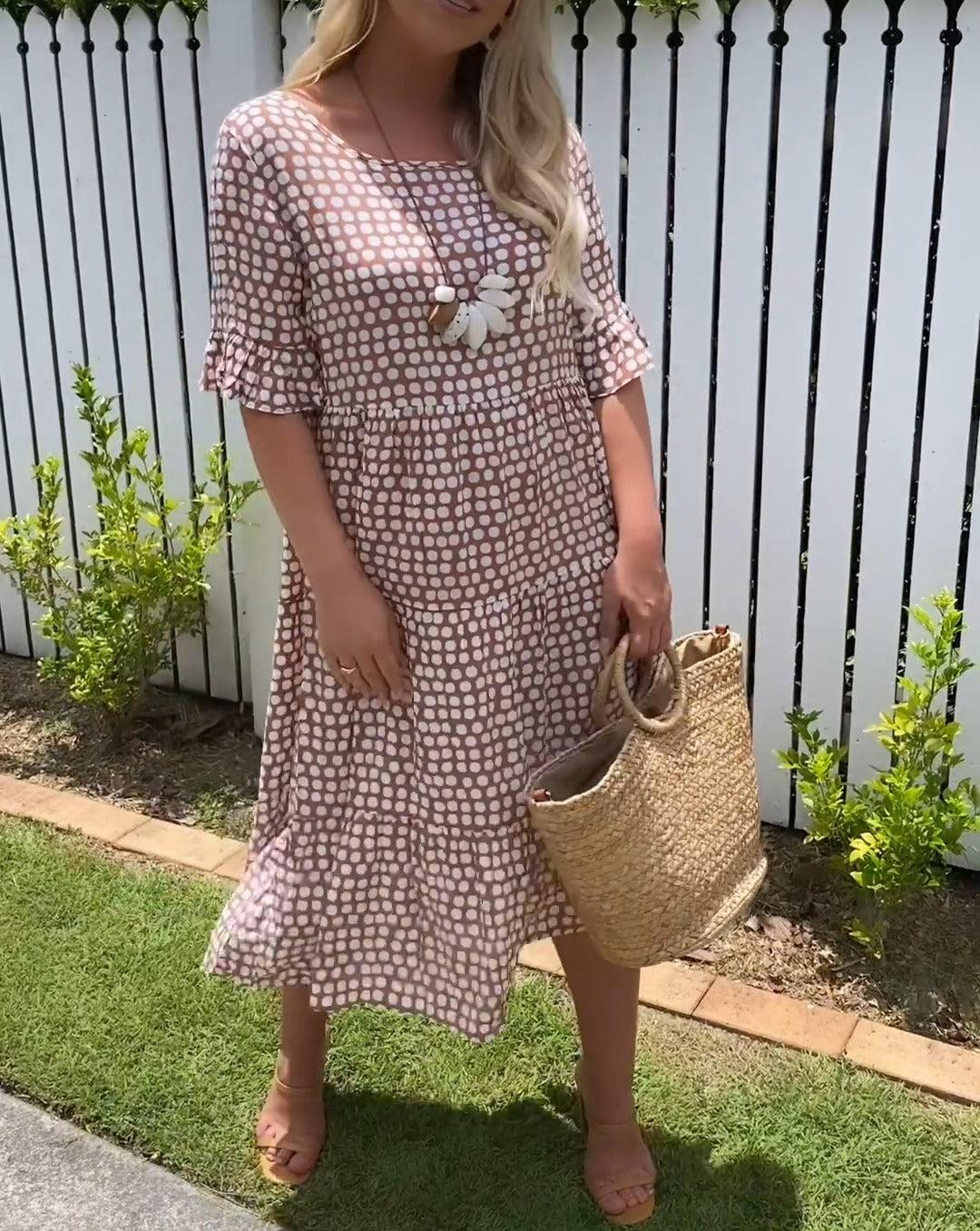 Aliza | Sable Short-Sleeve Midi Dress