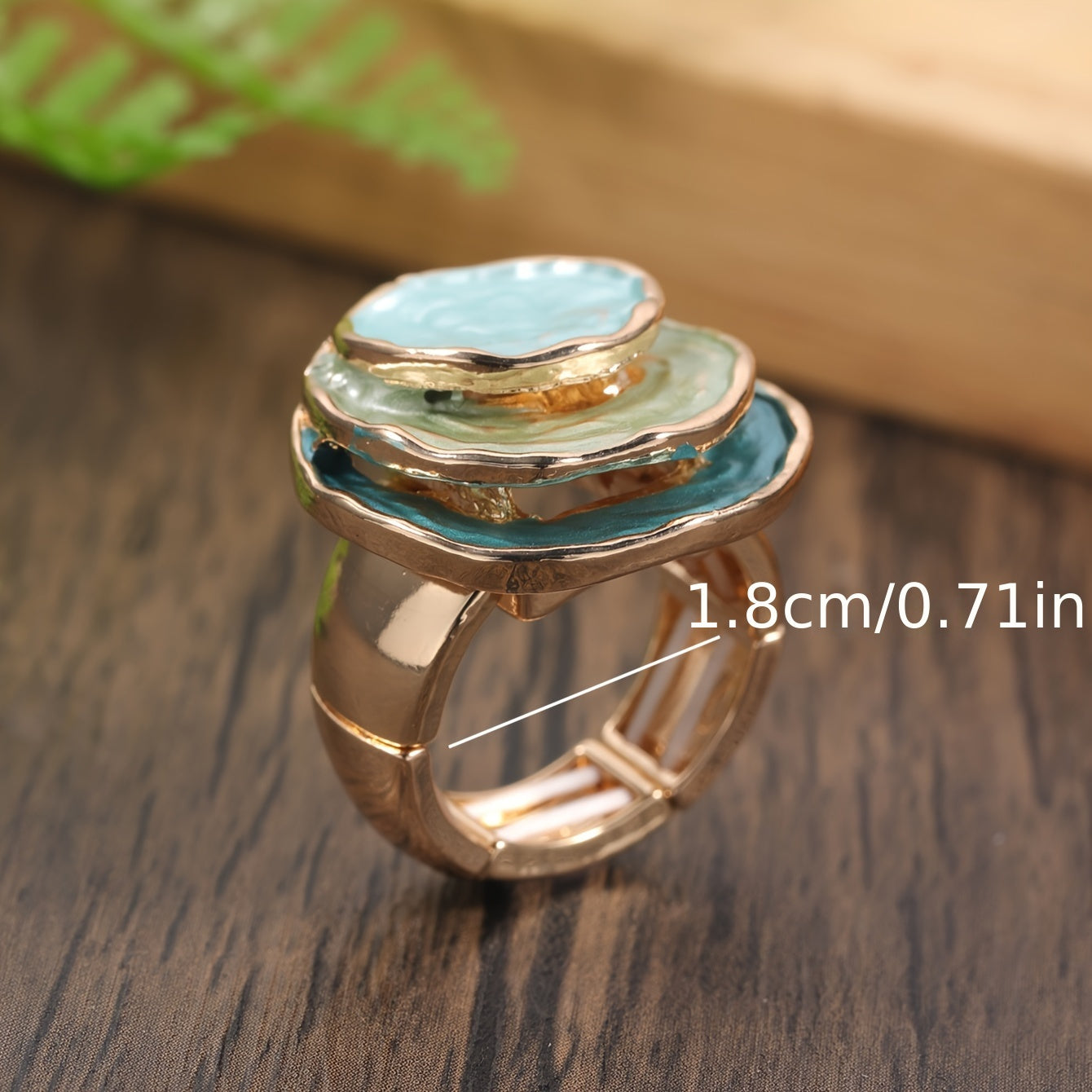 Stella | Boho Three-Layer Enamel Ring