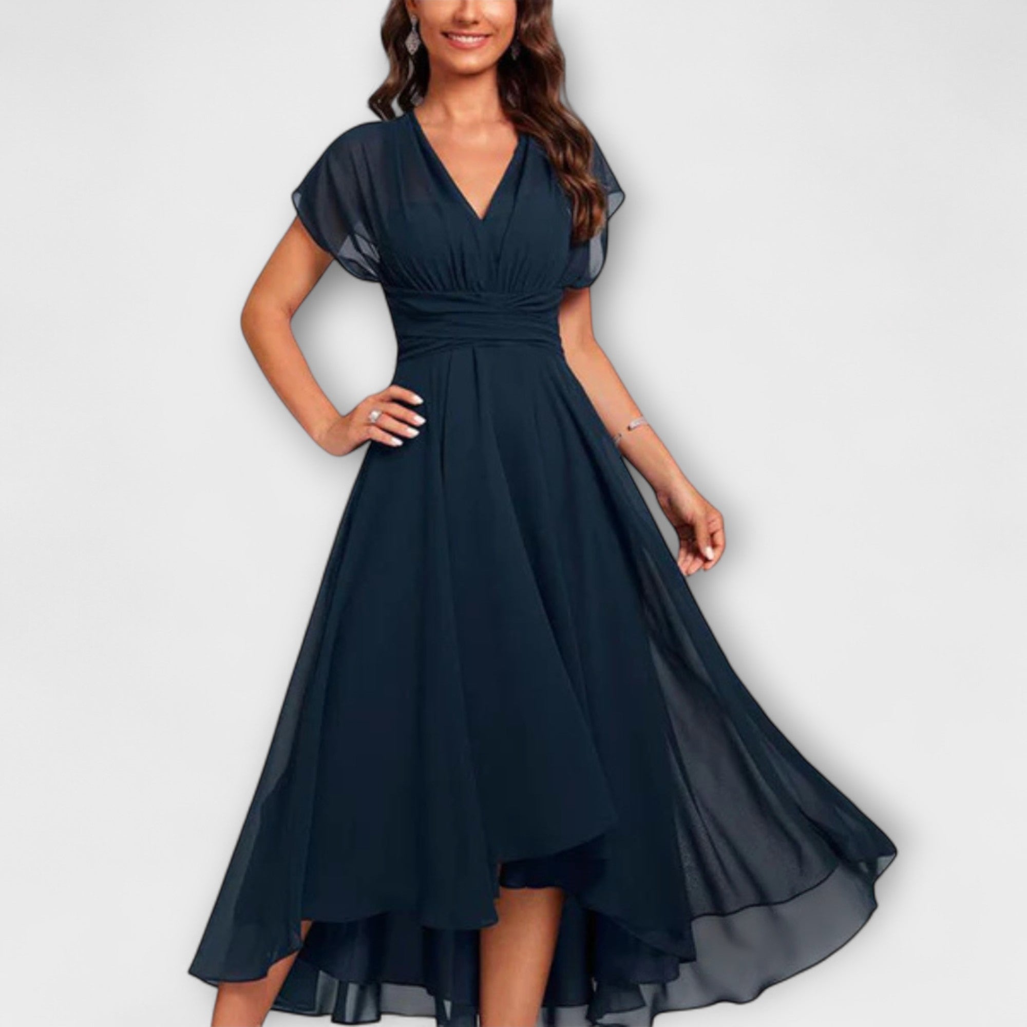 Valerie | Flowing V-Neck Maxi Dress