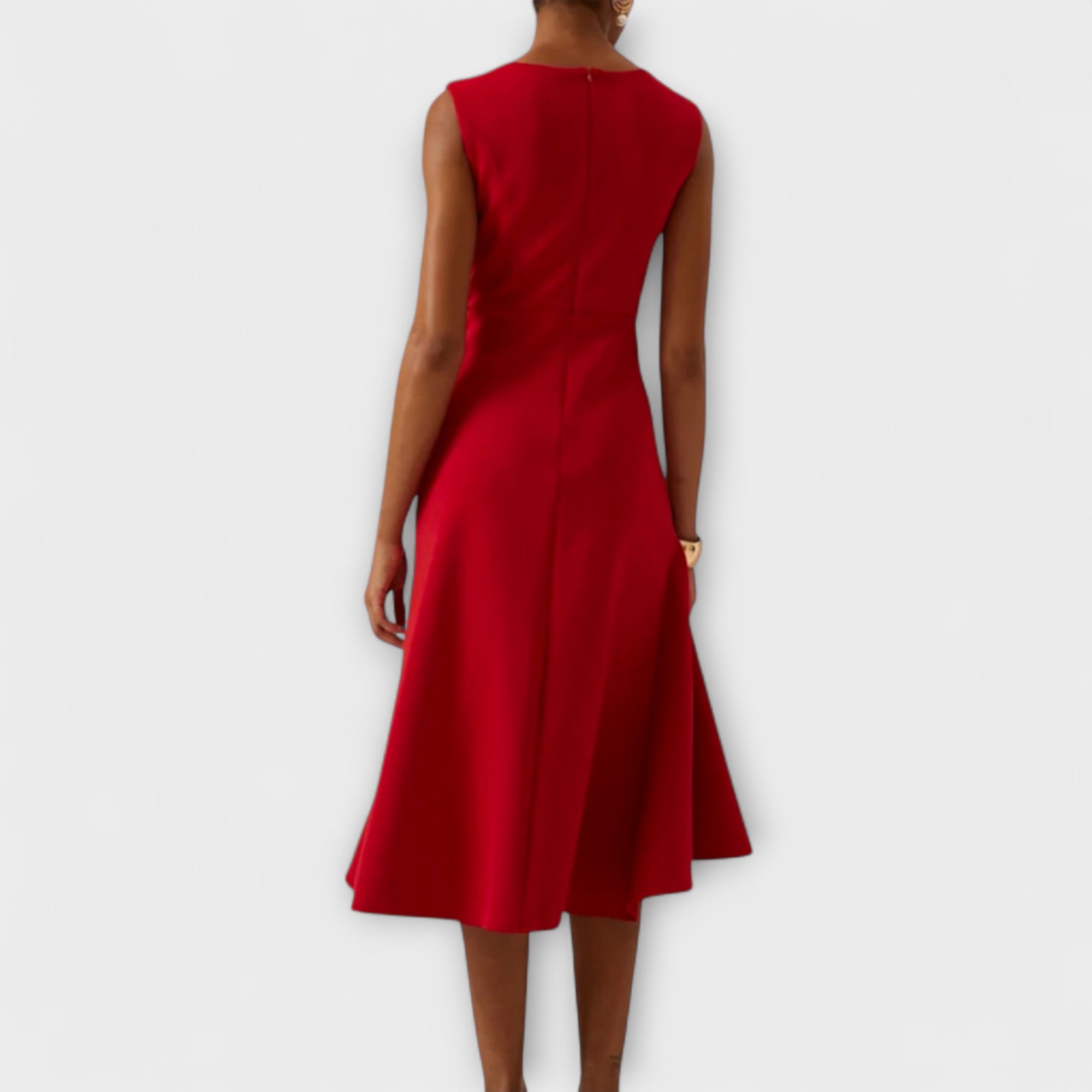 Zandelle | Draped Asymmetric Midi Dress