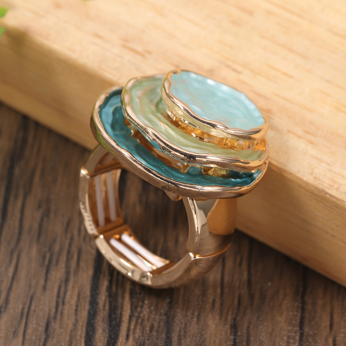 Stella | Boho Three-Layer Enamel Ring