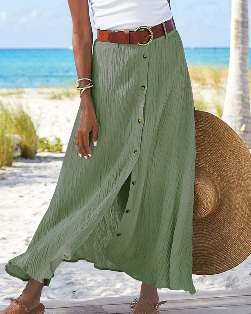 Marina | Breezy Button-Front Skirt