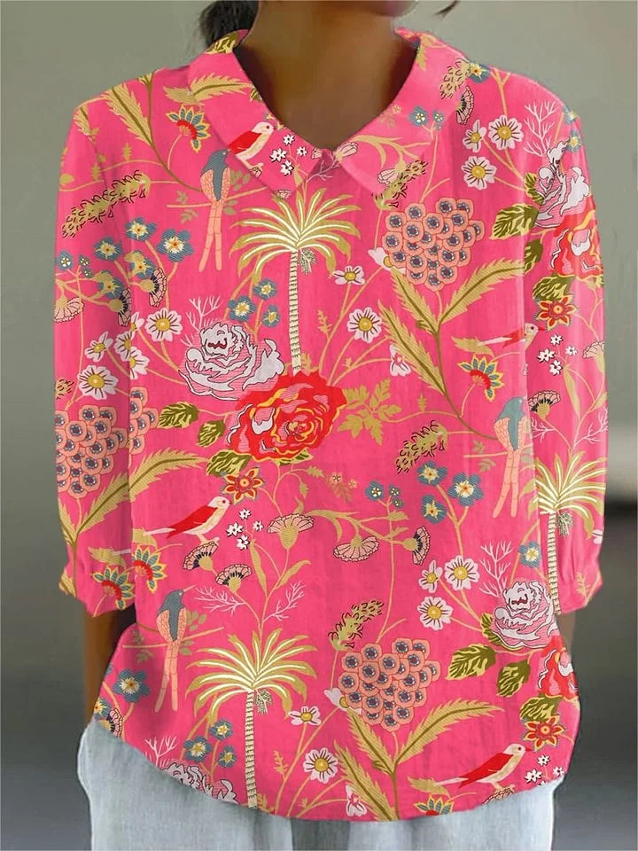 Elowria | Vintage Colorful Blouse