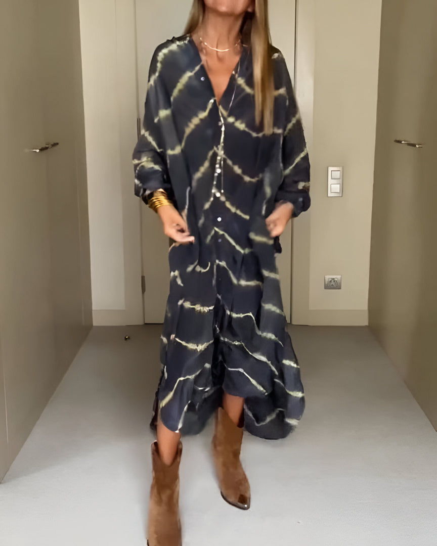 Sylvoriel | Boho Striped Maxi Dress
