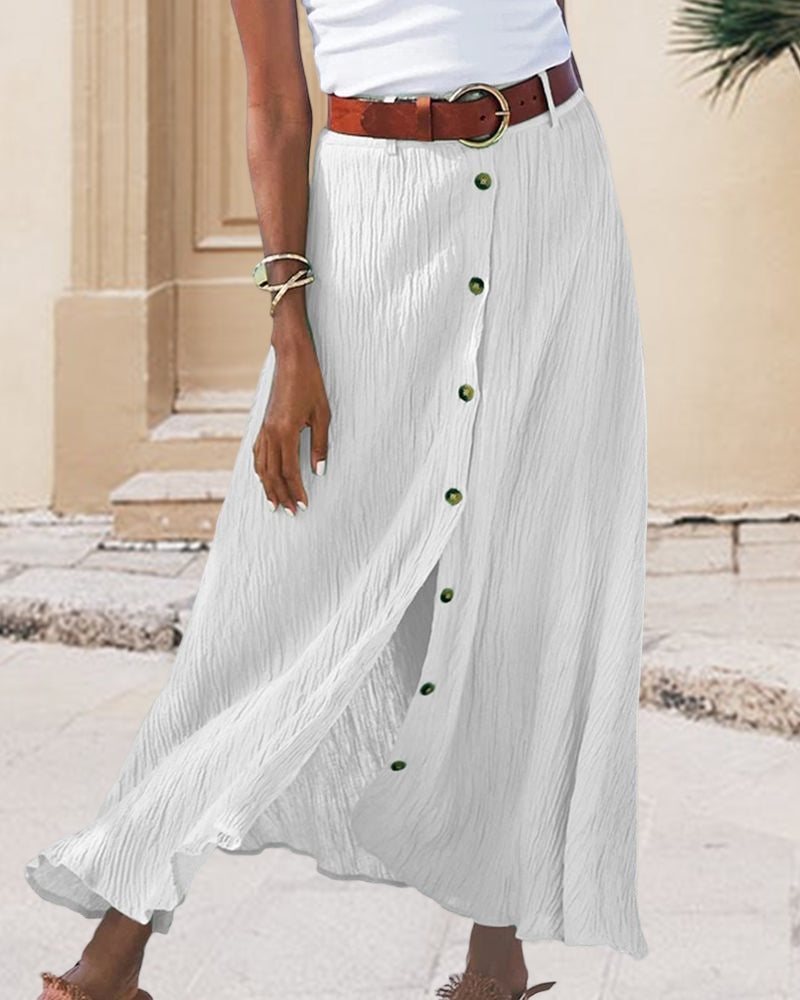 Marina | Breezy Button-Front Skirt