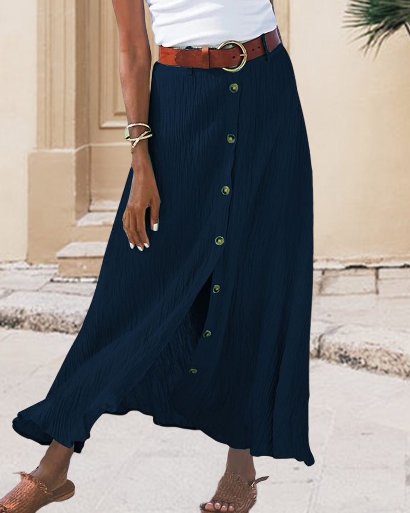 Marina | Breezy Button-Front Skirt