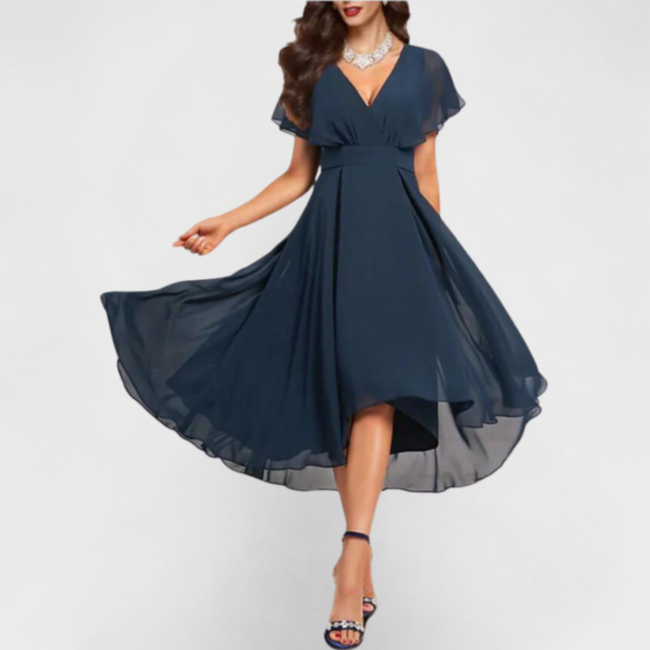 Valerie | Flowing V-Neck Maxi Dress