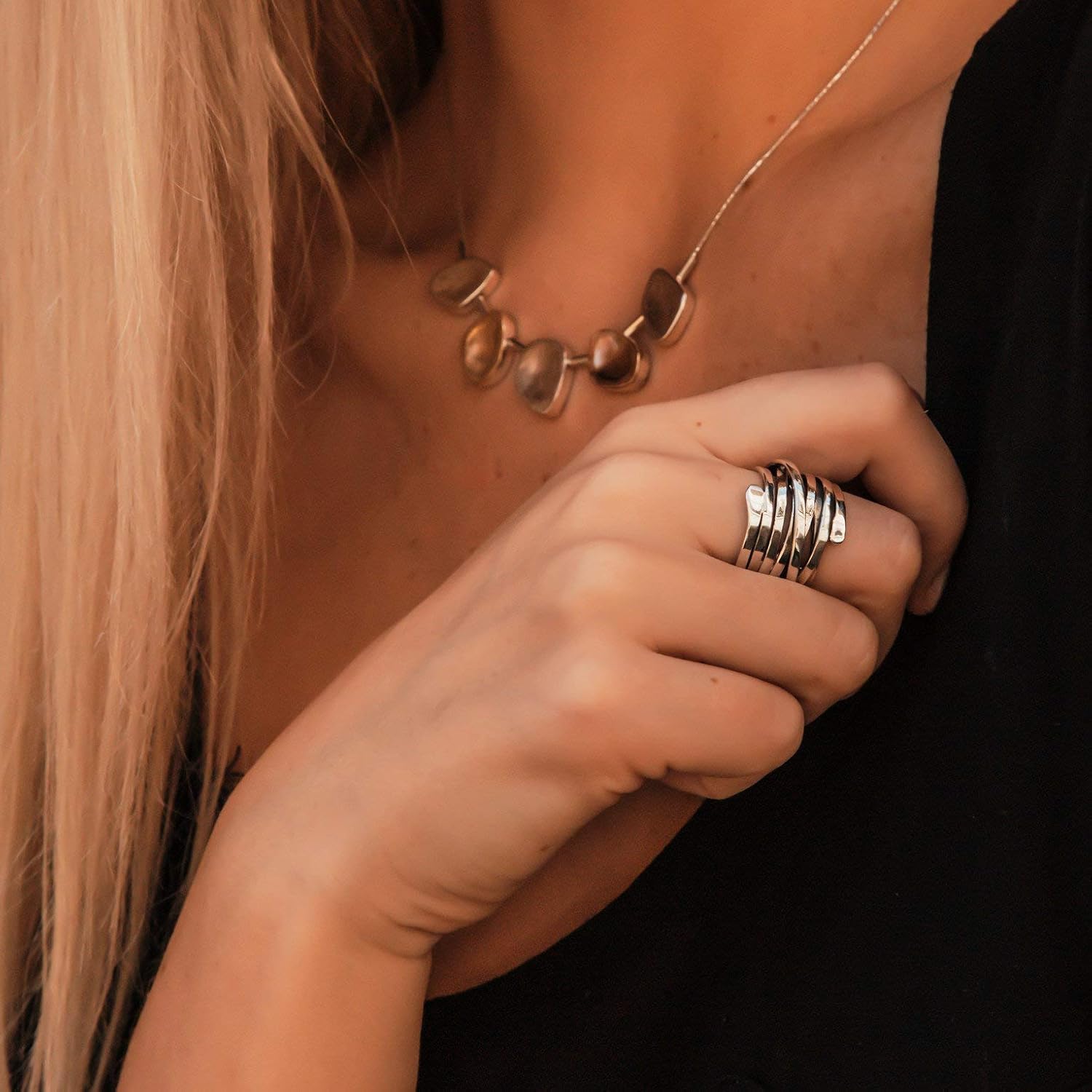 Juniper | Vintage Thick Layer Silver Ring