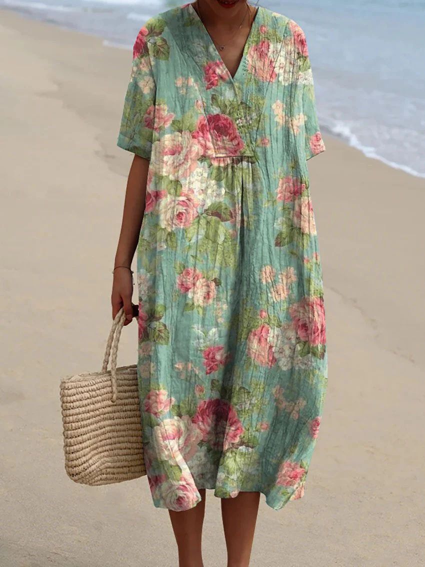 Pauline | Soft Bloom Print Dress