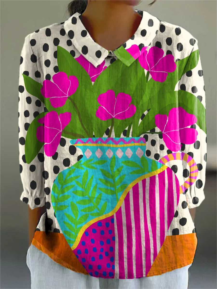 Miravienne | Vintage Colorful Blouse