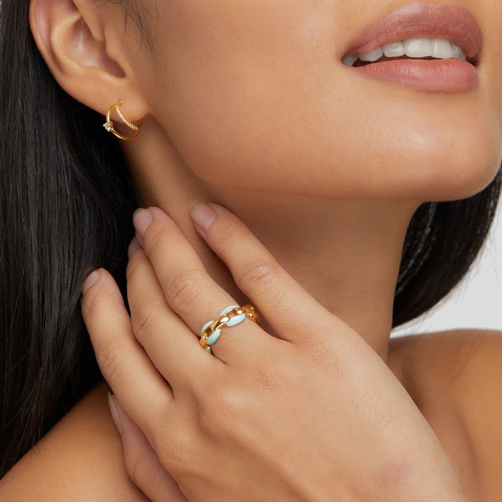 Emilia | Blue Reya Chain Ring