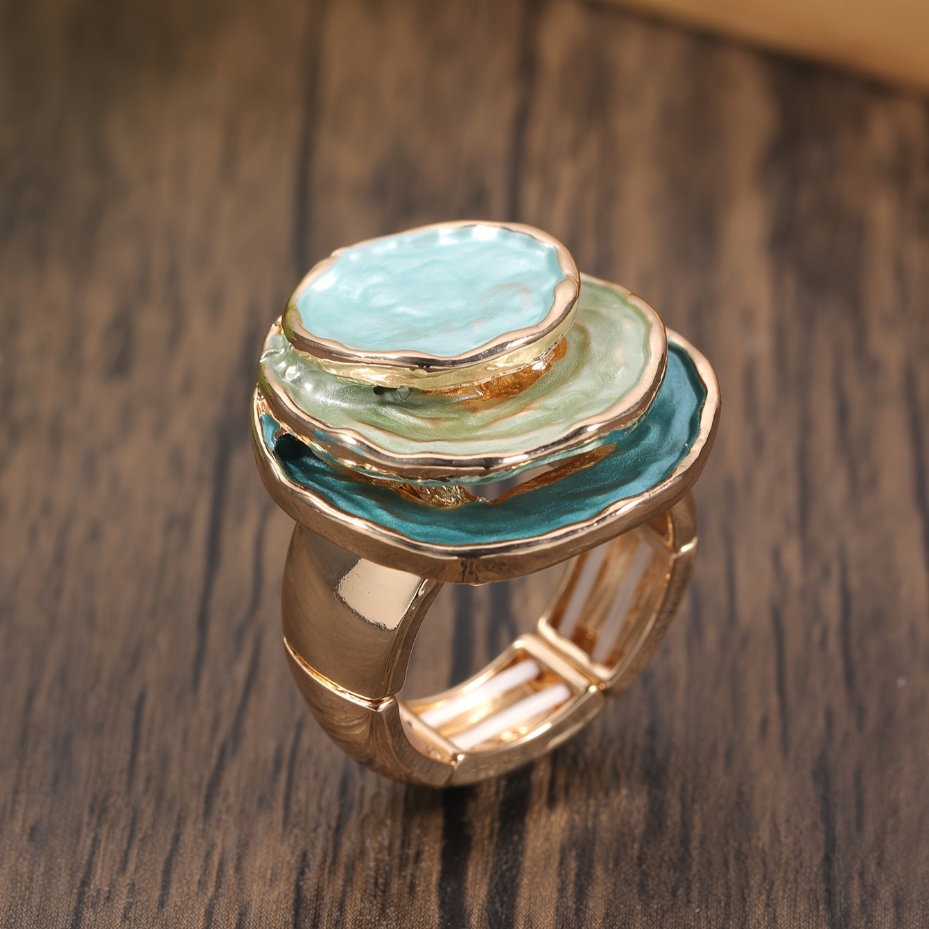 Stella | Boho Three-Layer Enamel Ring