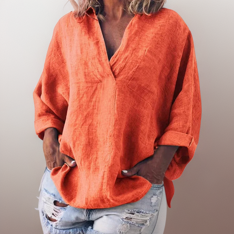 Sienna┃Graceful V-Neck Blouse