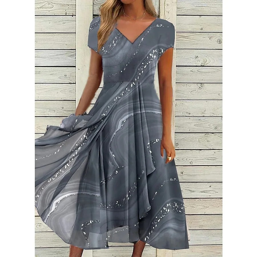 Naomi | V-Neck Midi Jurk