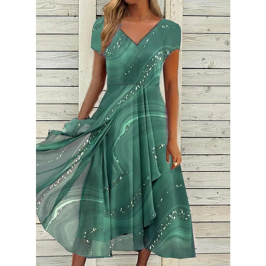 Naomi | V-Neck Midi Jurk