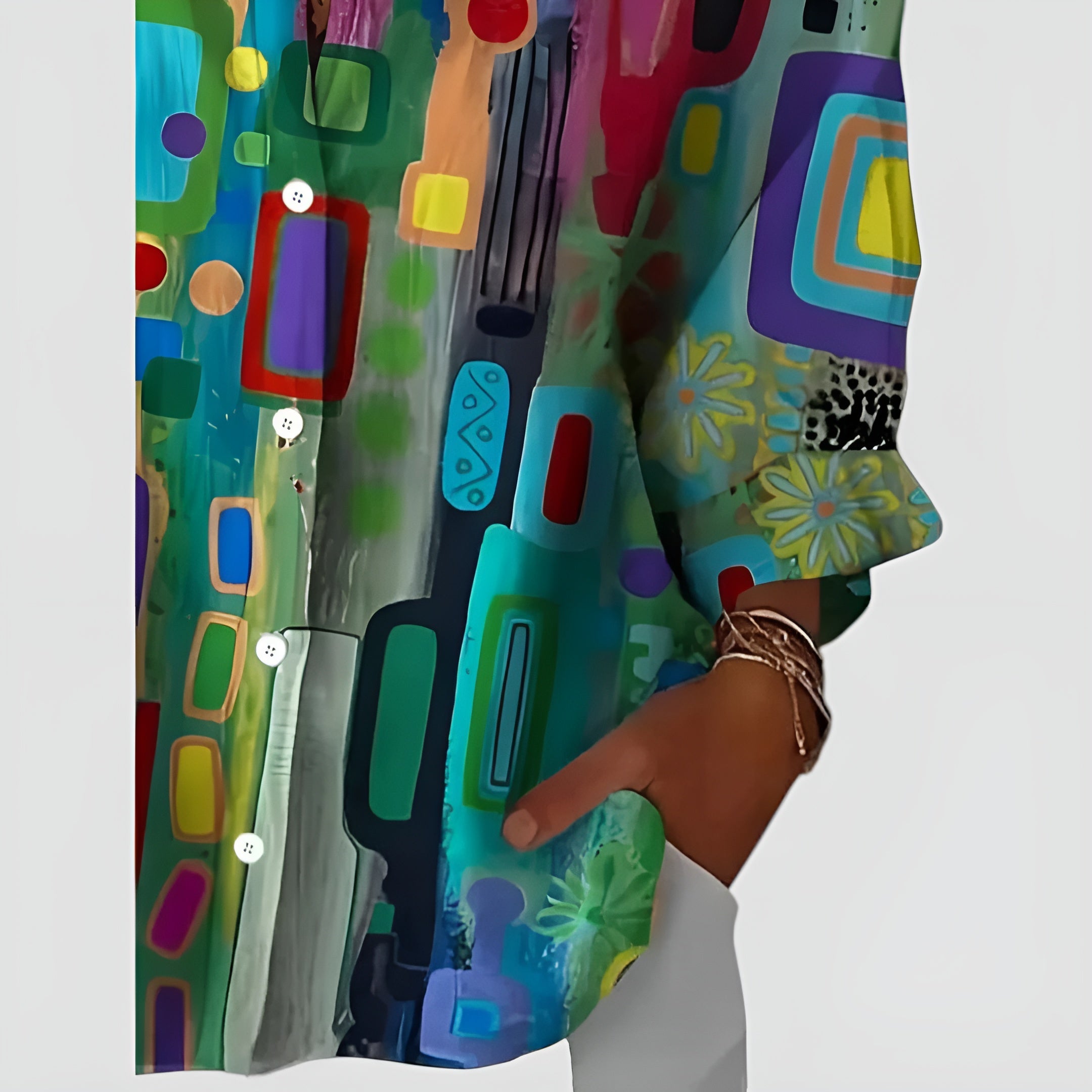 Orielle | Blouse With Geometric Pattern