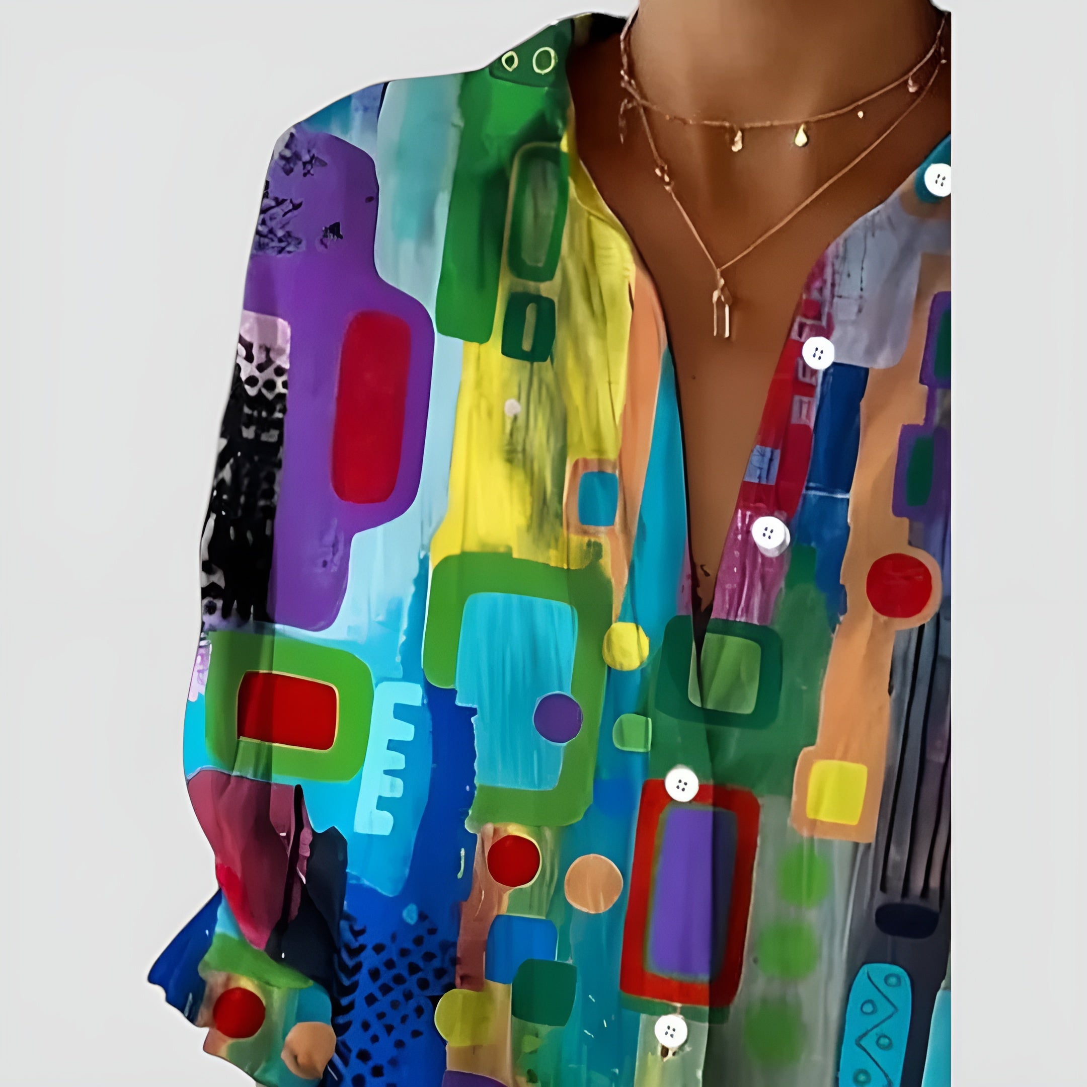 Orielle | Blouse With Geometric Pattern