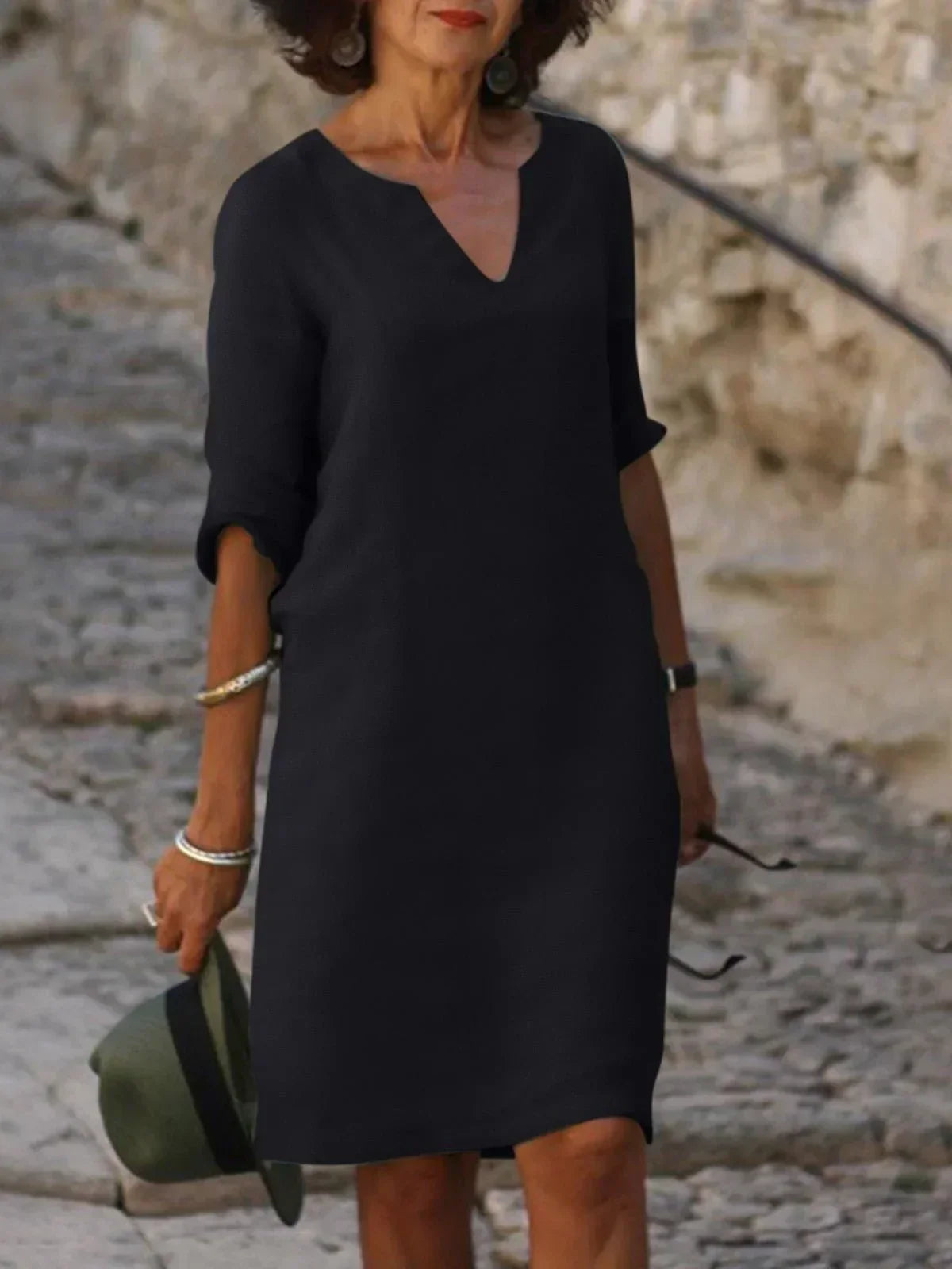 Helena | Elegant V-neck Dress