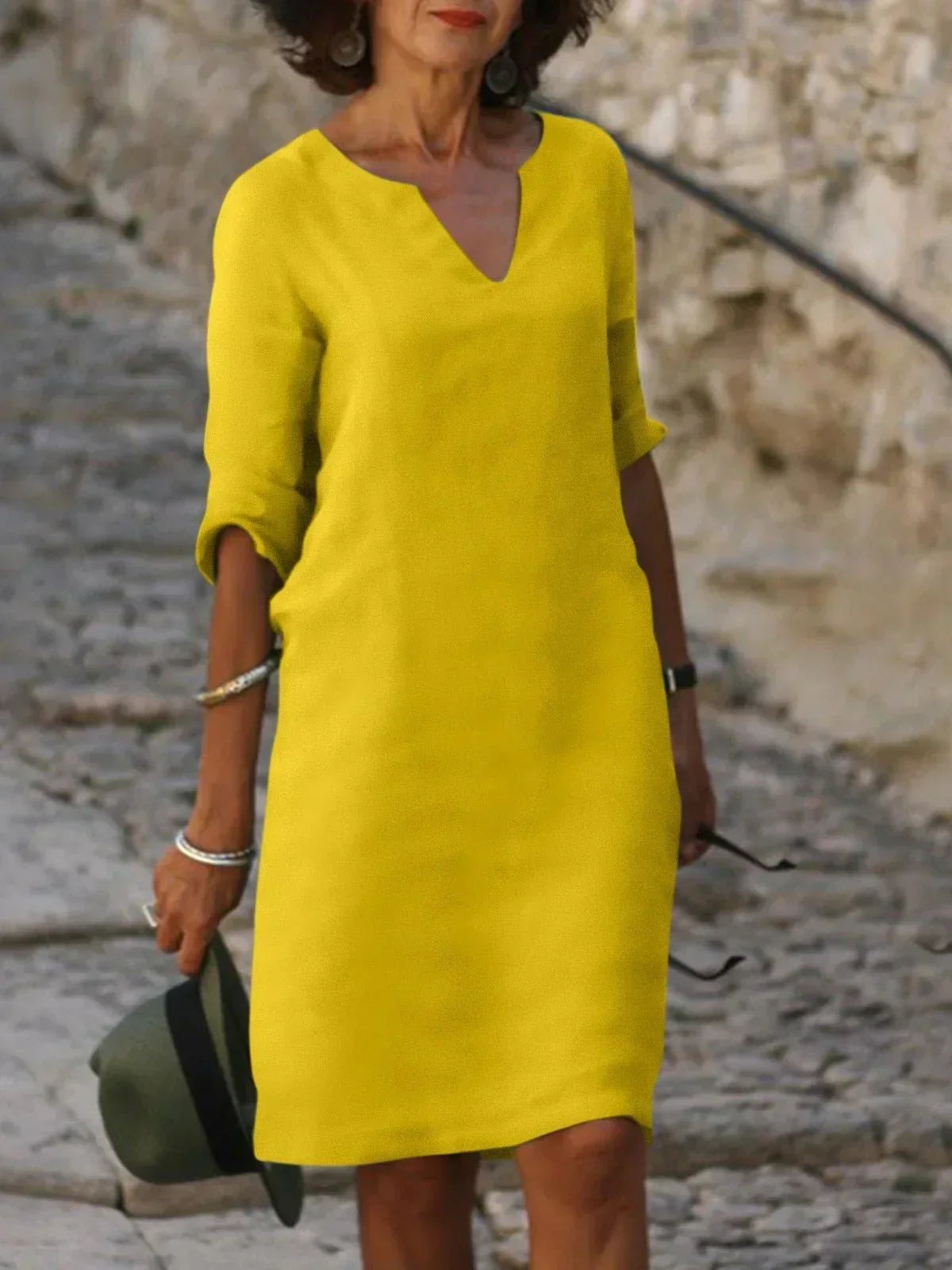 Helena | Elegant V-neck Dress