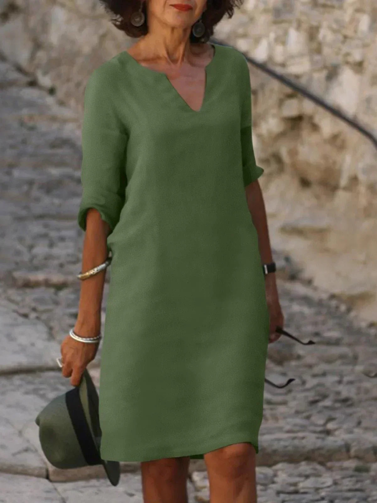 Helena | Elegant V-neck Dress